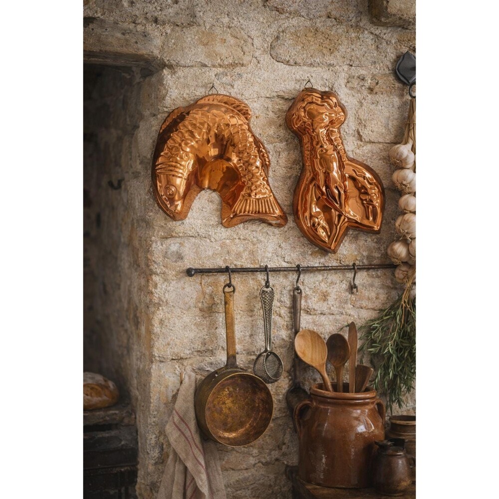 Vintage Copper Molds Koi Fish Wall Hanging Decoration